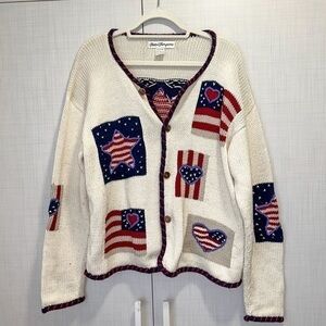 Vintage Norm Thompson America knitted cardigan